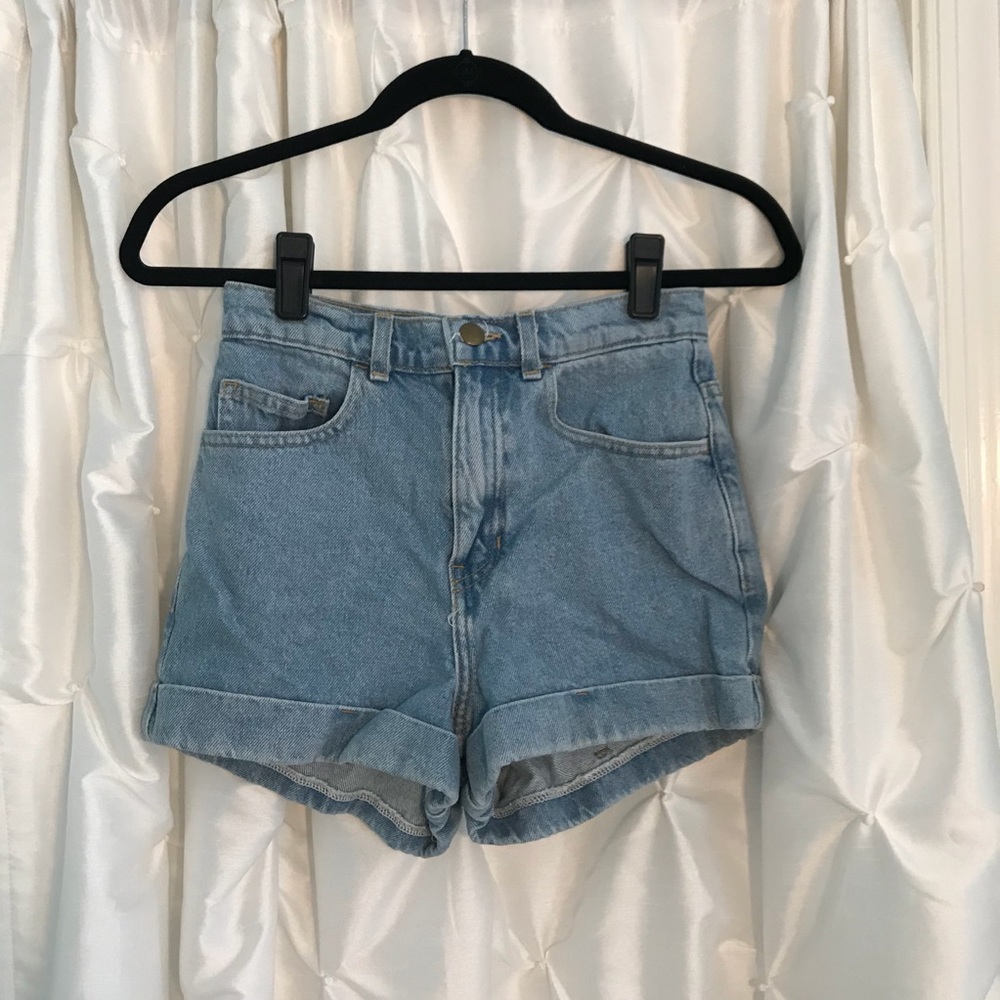American Apparel High Rise Jean Shorts - Size 25
